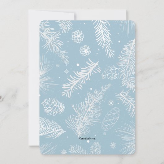 Aankondigingsfoto geboorte winteraankomst kaart (Achterkant)