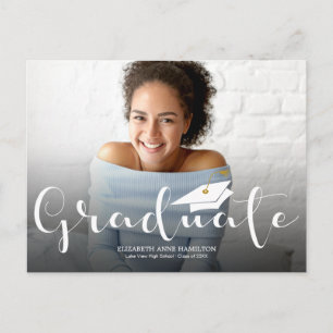 Aankondigingsfoto middelbare school eindexamen briefkaart