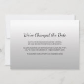 Aankondigingsfoto uitstel huwelijk save the date (Achterkant)