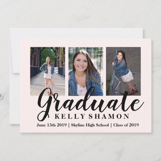 Aankondigingskaart afstuderen kaart (Voorkant)