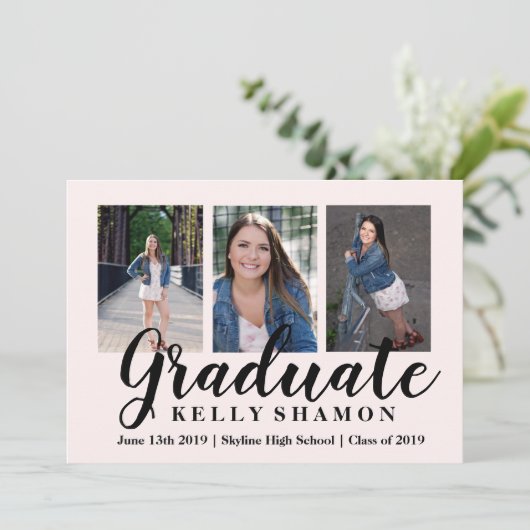 Aankondigingskaart afstuderen kaart (Staand voorkant)