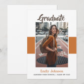 Aankondigingskaart en enveloppen voor afstuderen aankondiging (Voorkant / Achterkant)