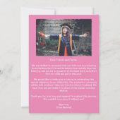 Aankondigingskaart met foto voor kleuterafstuderen kaart (Achterkant)