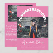 Aankondigingskaart met foto voor kleuterafstuderen kaart (Voorkant / Achterkant)