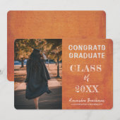 Aankondigingskaart voor afgestudeerde  kaart (Voorkant / Achterkant)