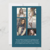 Aankondigingskaart voor afgestudeerden 2024 5 foto kaart (Achterkant)