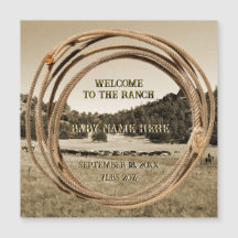 Aankondigingskaart voor baby cowboy/cowgirl met ma