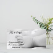 Aankondigingskaart voor baby's aankondiging (Staand voorkant)