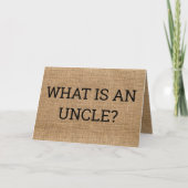 Aankondigingskaart voor broer dat hij oom wordt bedankkaart (Voorkant)