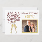 Aankondigingskaart voor Gelukkig Nieuwjaar, We Zei Kaart (Voorkant)