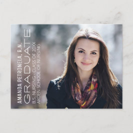 Aankondigingskaart voor het Afstuderen van zurings