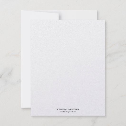 Aankondigingskaart voor marinescheepsmonogram brui kaart (Achterkant)