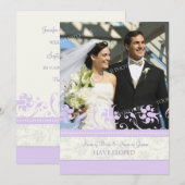 Aankondigingskaarten voor de Floral Photo Elopemen Aankondiging (Voorkant / Achterkant)