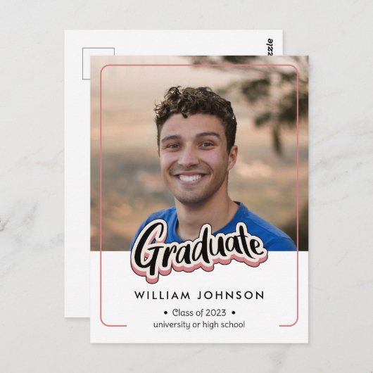 Aankondigingsklasse afstuderen van 2023 Briefkaart (Voorkant / Achterkant)