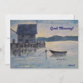 Aankondigingsnota voor blauwe bot-aftredingpartij kaart (Voorkant)