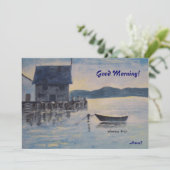 Aankondigingsnota voor blauwe bot-aftredingpartij kaart (Staand voorkant)