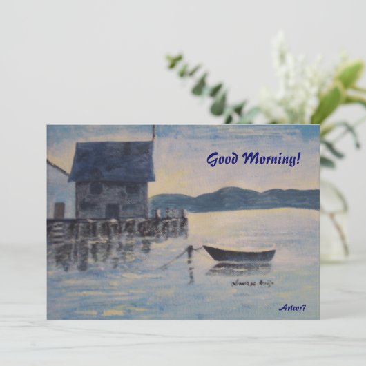 Aankondigingsnota voor blauwe bot-aftredingpartij kaart (Staand voorkant)