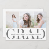 Aankondigingsuitnodiging voor Photo afstuderen Aankondiging (Voorkant / Achterkant)