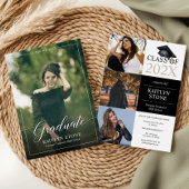 Aankondigingsuitnodiging voor senior Afstuderen Kaart