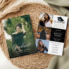 Aankondigingsuitnodiging voor senior Afstuderen Kaart