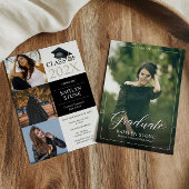 Aankondigingsuitnodiging voor senior Afstuderen Kaart