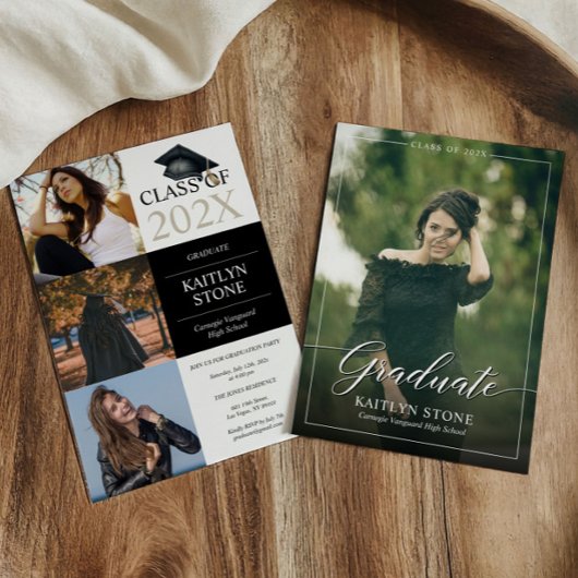 Aankondigingsuitnodiging voor senior Afstuderen Kaart