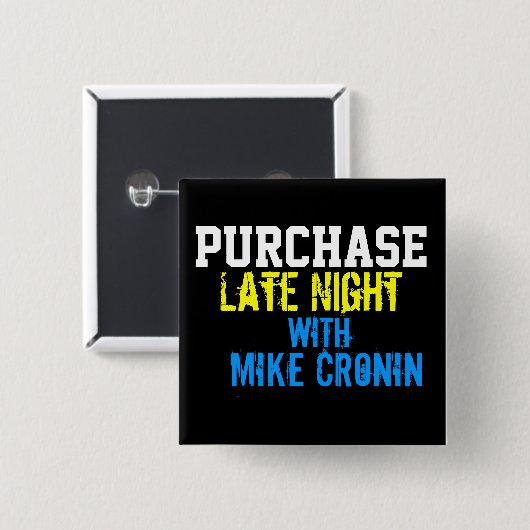 Aankoop late nachtvierkant Button (Voorkant /achterkant)