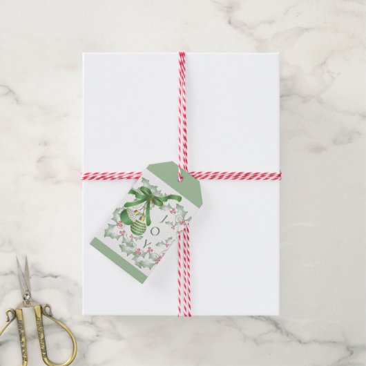 Aankoop van Holly Light Green Pink Cadeaulabel (Met Touw)