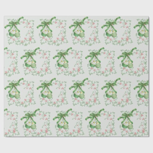 Aankoop van Holly Light Green Pink Cadeaupapier (Vlak)