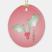 Aankoop van Holly Light Green Pink Christmas Keramisch Ornament (Links)
