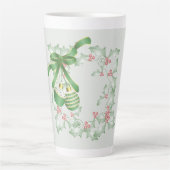 Aankoop van Holly Light Green Pink Christmas Latte Mok (Voorkant)