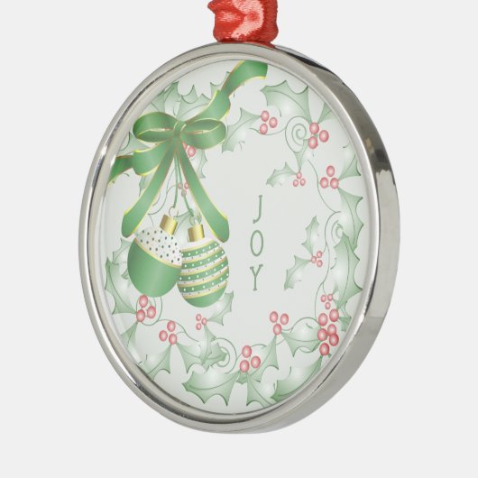 Aankoop van Holly Light Green Pink Christmas Metalen Ornament (Links)