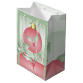 Aankoop van Holly Light Green Pink Medium Cadeauzakje (Voorkant Gekanteld)