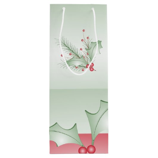 Aankoop van Holly Light Green Pink Wijn Cadeautas (Achterkant)