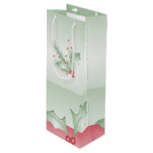 Aankoop van Holly Light Green Pink Wijn Cadeautas (Voorkant Gekanteld)