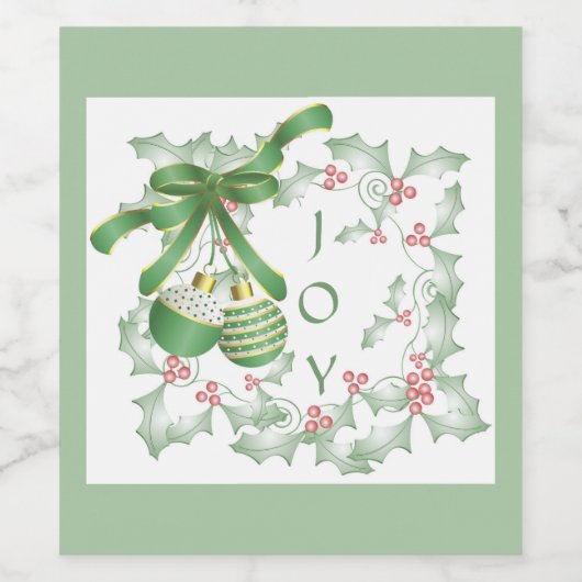 Aankoop van Holly Light Green Pink Wijn Etiket (Enkel label)