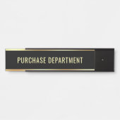 Aankoopafdeling Veranderlijke naam Tekst Sjabloon Deurbordje (Voorkant)