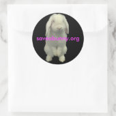 Aankruisen voor Bunnies Ronde Sticker (Tas)
