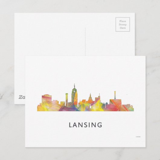 AANLANDING, MICHIGAN SKYLINE WB1 - BRIEFKAART (Voorkant / Achterkant)