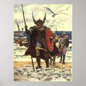 Aanlanding van de Vikingen in Noord-Amerika Poster (Voorkant)