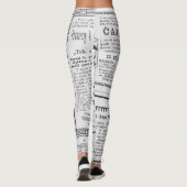 Aanleg krantendesign uit 1990 leggings (Achterkant)