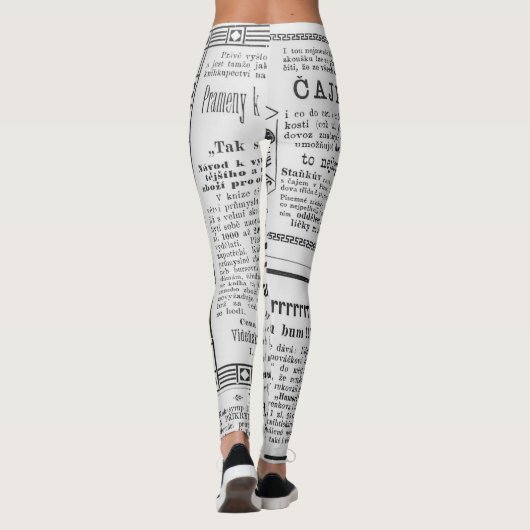 Aanleg krantendesign uit 1990 leggings (Achterkant)