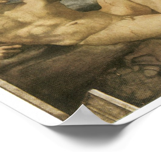 Aanleg van Adam, 1510, Michelangelo Poster (Hoek)
