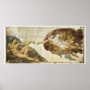 Aanleg van Adam, 1510, Michelangelo Poster