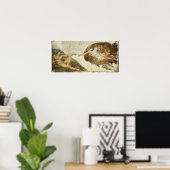 Aanleg van Adam, 1510, Michelangelo Poster (Thuiskantoor)