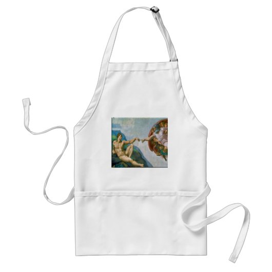 Aanleg van Adam - Michelangelo 1475 - 1564 Zazzle Standaard Schort (Voorkant)