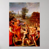 Aanleg van de ark door Noah Poster (Voorkant)