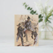 Aanleiding tot de burgeroorlog in de spoorwegen briefkaart (Staand voorkant)