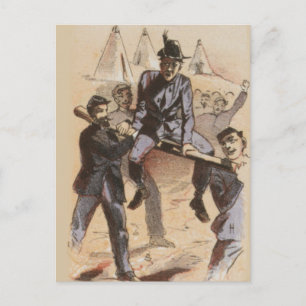 Aanleiding tot de burgeroorlog in de spoorwegen briefkaart