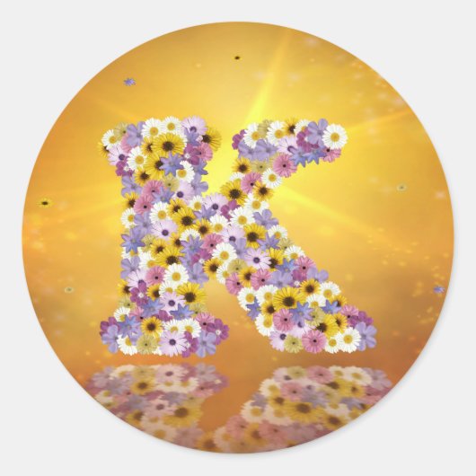 Aanloopbrief K Ronde Sticker (Voorkant)